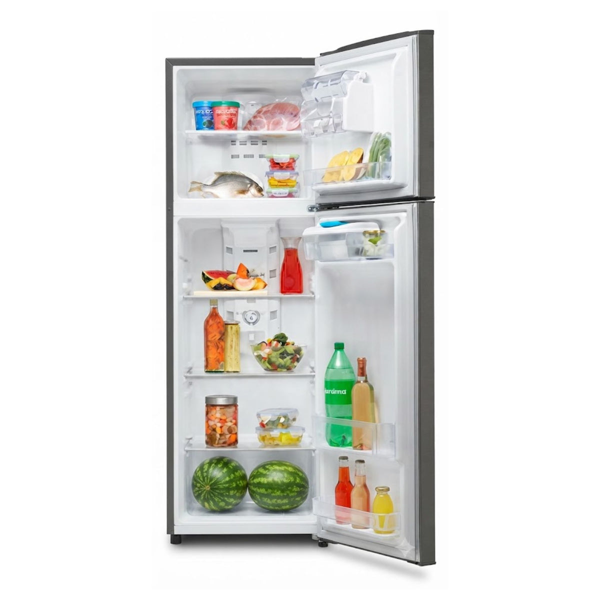 REFRIGERADORA MABE NEGRA CON DISPENSADOR RMA244PJEG