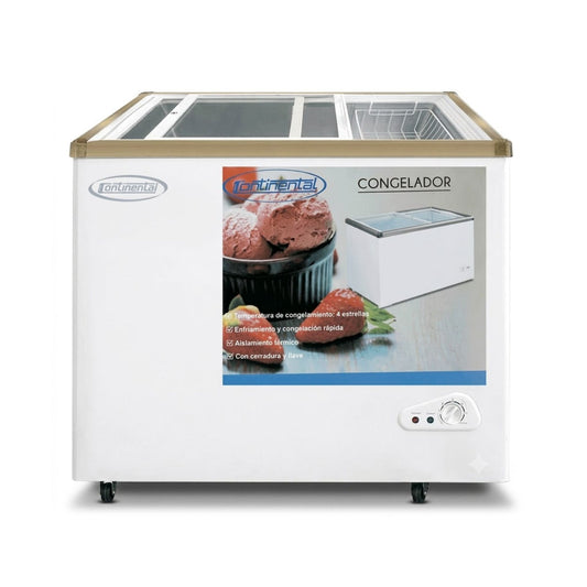 CONGELADOR CONTINENTAL TAPA DE VIDRIO SD268Q