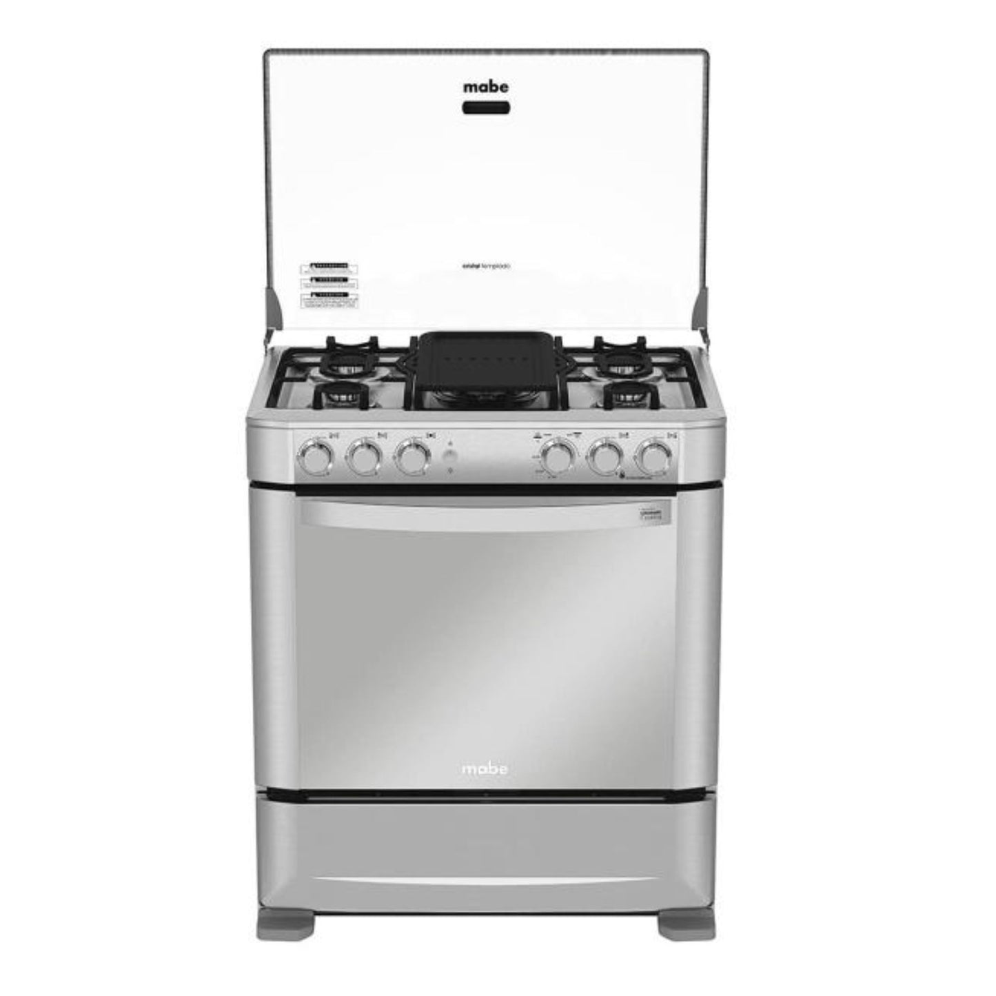 COCINA MABE 5 QUEMADORES INOX GRILL DOBLE CORTA GAS EM7635FX0